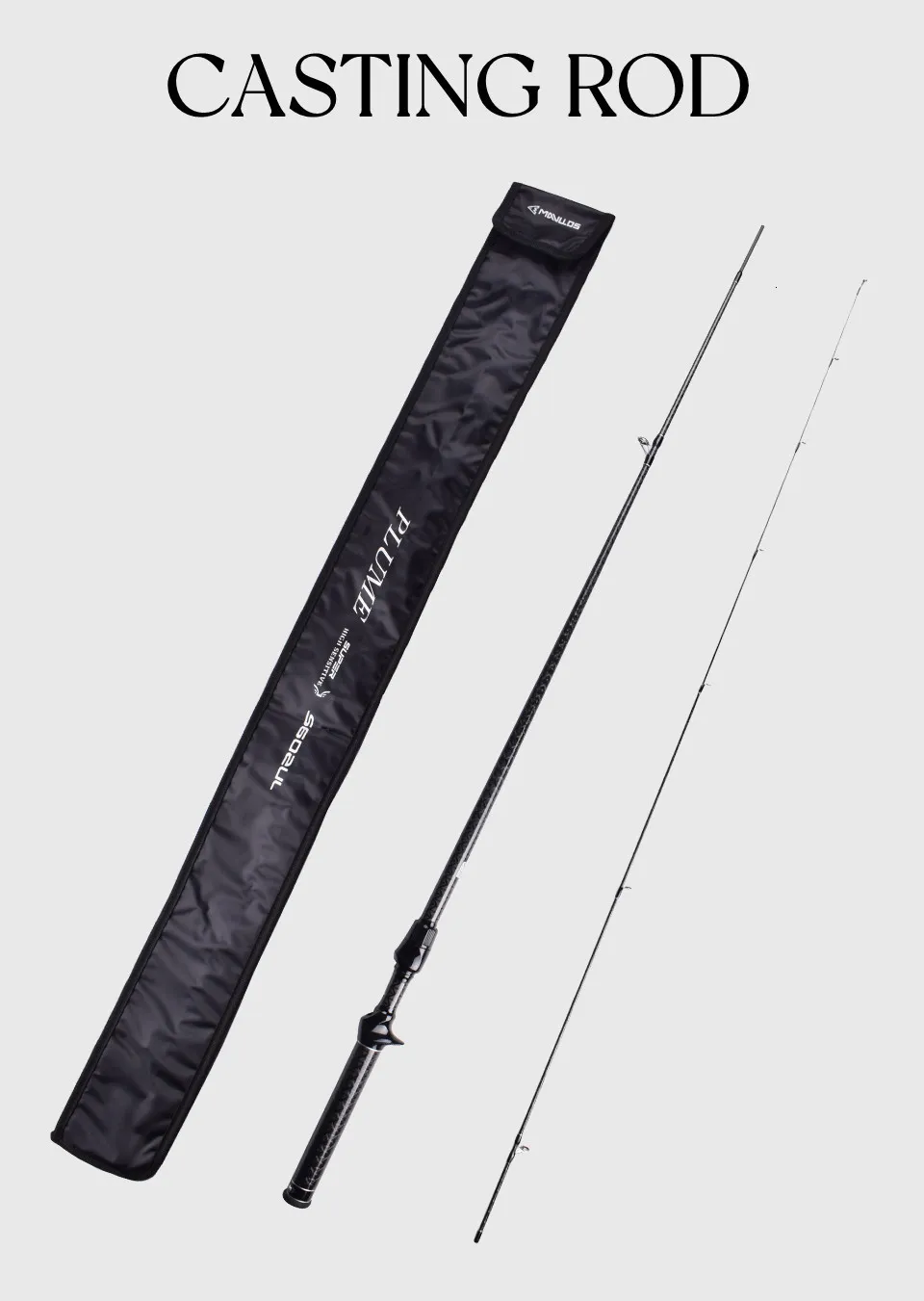 Boat Fishing Rods Mavllos Plume FUJI Ajing Rod Suitable Bait 0 6 8g Line 2  6lb Fast Action 40T Carbon Solid Tip Ultralight Casting 230705 From Daye09,  $80.52