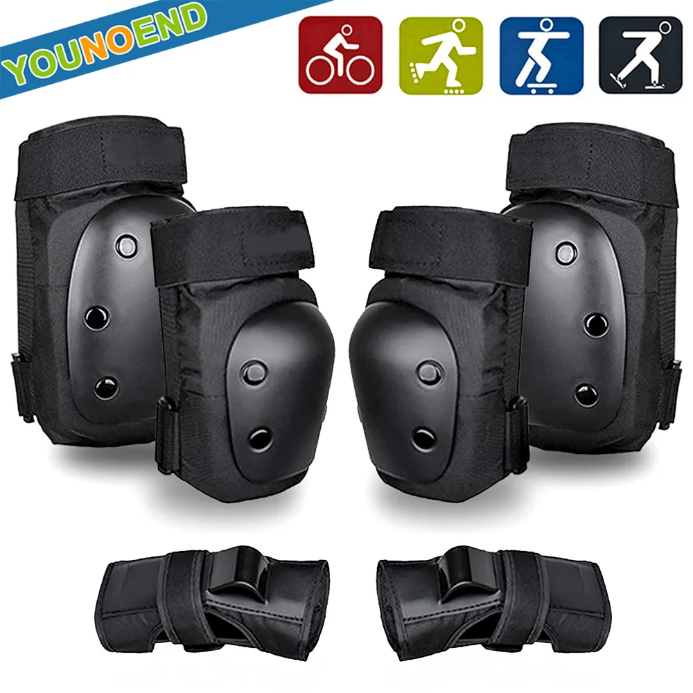 Skate Protective Gear 6Pcs AdultChild Knee Pads Elbow Wrist Guard Set Skateboarding Inline Roller Biking Skating Cycling 230706