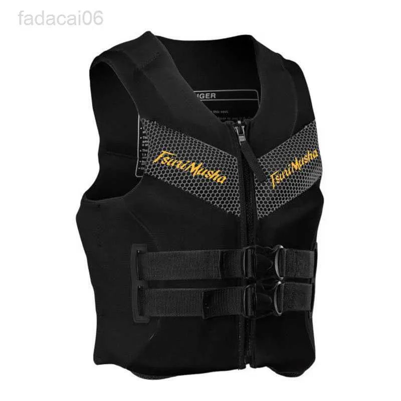 Fishing Accessories Life Jacket for Adult Super Buoyancy Neoprene Life Vest Surf Raft Kayak Fishing Jet Ski Water Sport Swimming Rescue Life Jacket HKD230706