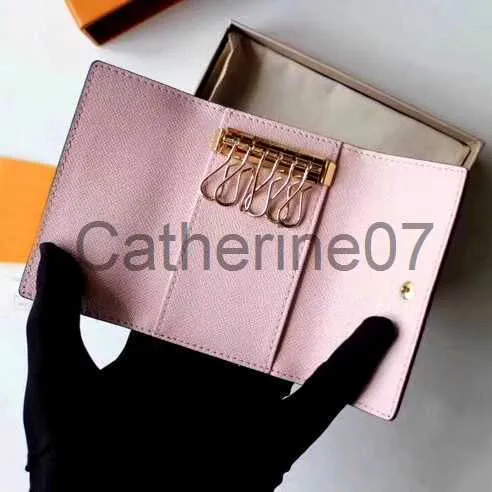 キーリング卸売キー財布男性のための最高品質のマルチカラーレザーショートウォレットレディース 6 キーホルダーレディースメンズクラシックジッパーポケットキーチェーン J230706
