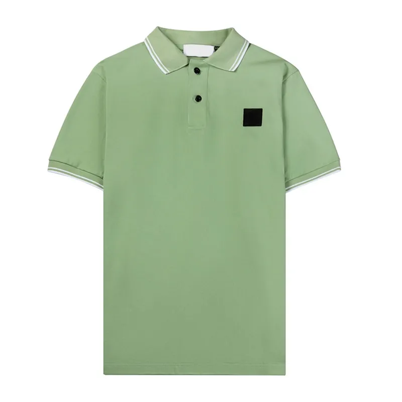 Letnia koszulka z krótkim rękawem 22SS18 MĘŻCZYZNA POLO SHIRT Slim Lapel Half Sange Social Youth Solid Color Shirt Tide Men's New Polo 2605