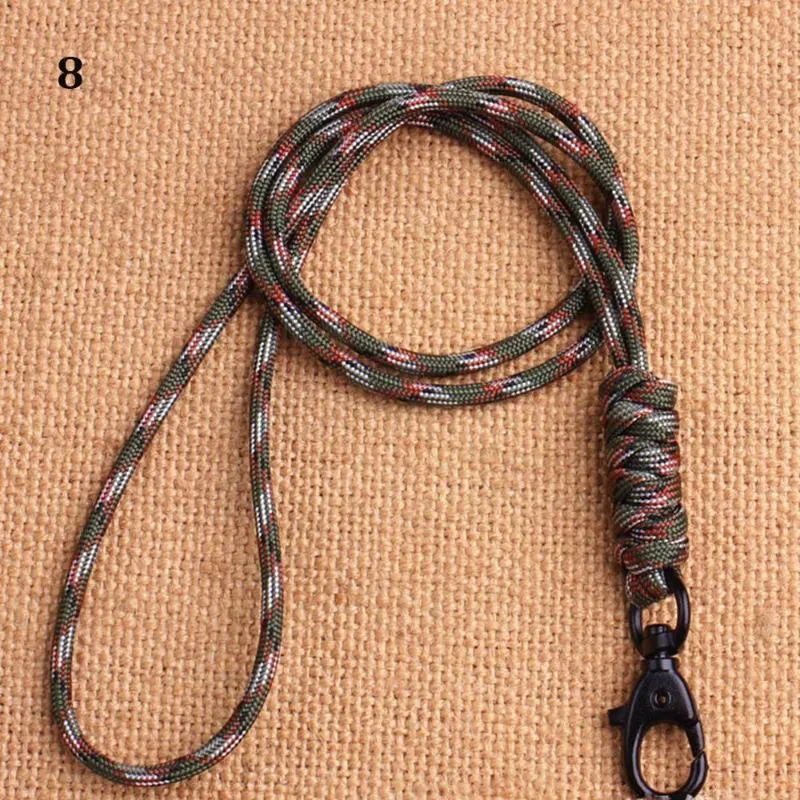 Backpack Paracord Keychain Parachute Cord Key Ring Lanyard Rotatable Buckle