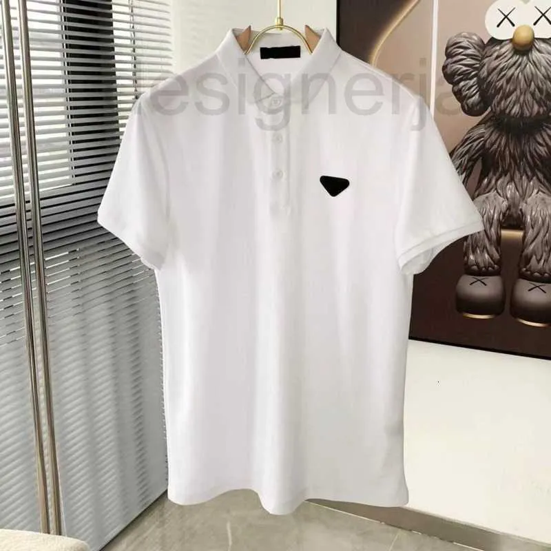 Polos masculinos Designer camisa polo masculina verão casual manga curta negócios solto pulôver top lapela moletom 0PWB