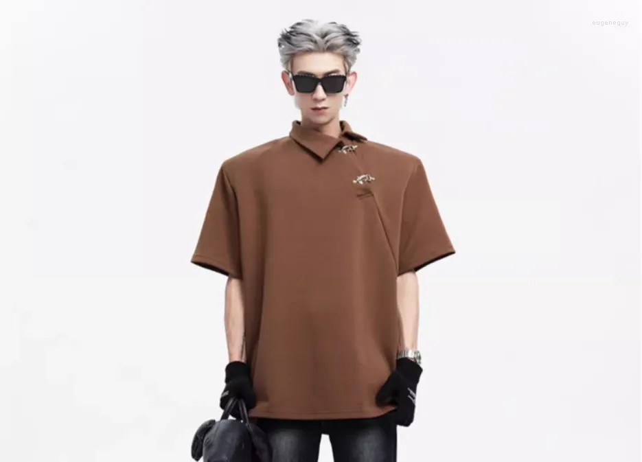 Męskie koszulki z krótkim rękawem Rt0637 modne topy koszulki 2023 Runway luksusowy europejski projekt drukuj styl imprezowy t-shirty odzież