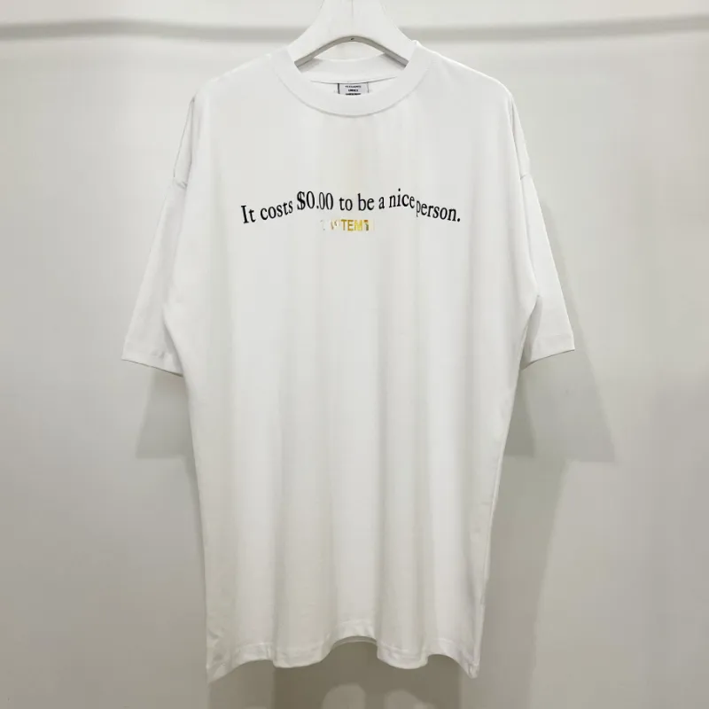 Letra de slogan com logo dourado camisetas casuais masculinas e femininas camisetas de grife folgadas