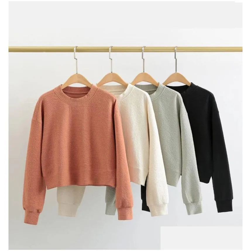 ll122 womens yoga causal sweatshirts loose fit long sleeve sweater ladies cotton workout athletic gym shirts causal clothing