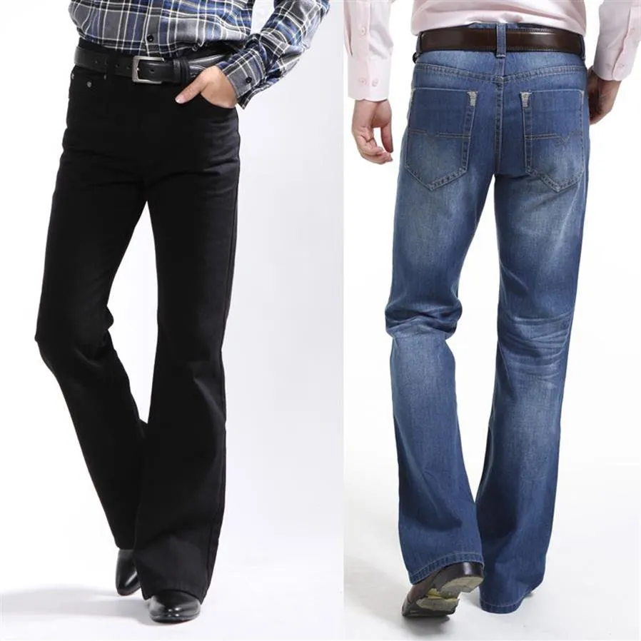 Jeans Larghi Y2K Uomo – Pantaloni A Zampa D'Elefante In Denim, Hip Hop Streetwear Retro, Neri