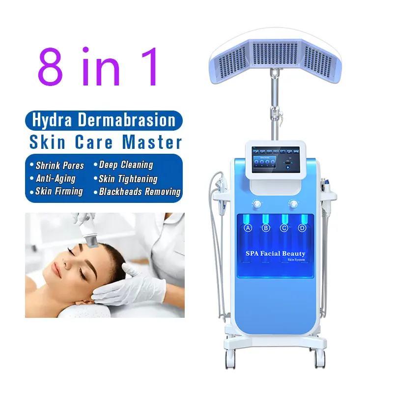 Professional Hydra Dermabrasion Ultrasound Skin Deep Care Equipment PDT Acne Pigment Removal Skin Whitening Facial Cleaning Beauty Machine