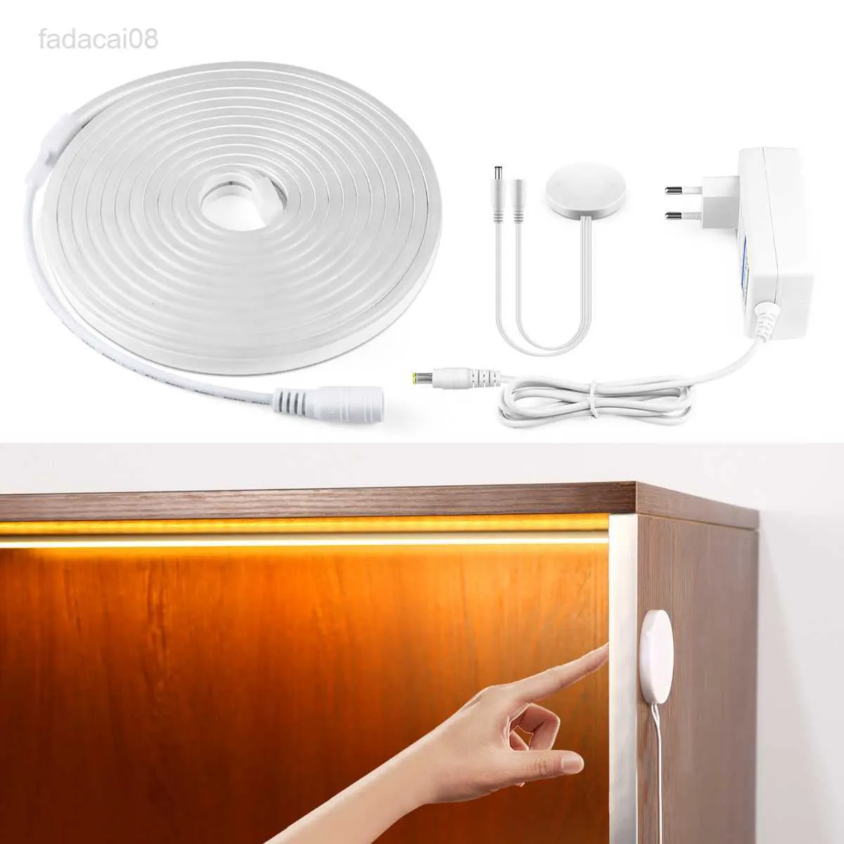 Dimmable LED Strip Light Kit - Touch Sensor Switch, DC12V, Hand Sweep ...