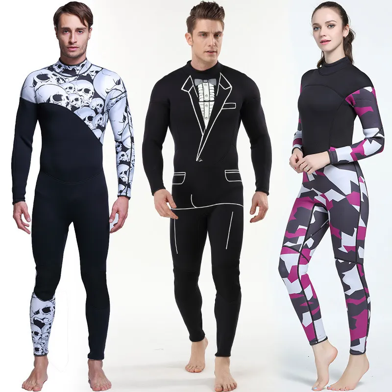 Swim Wear m Neoprene Full Body Man Diving Suit Surf Long Sleeved Pants Wetsuit Onepiece Male Free 230706