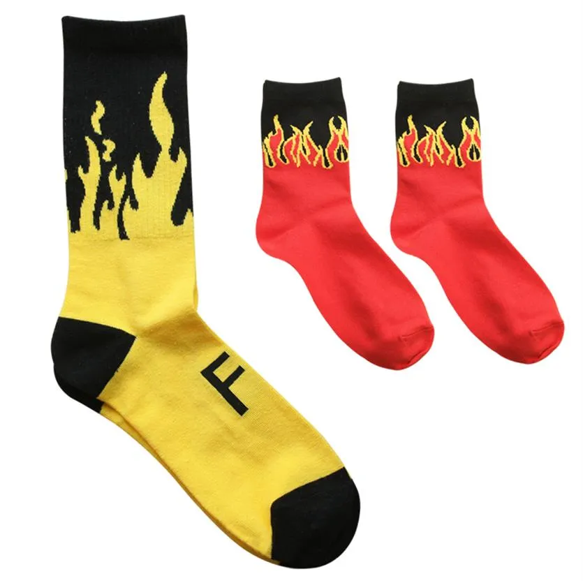 NEW Crew Socks English Magazine Skateboard Skate Punk Metal Flame Fashion Skateboarder Cool Destroy Mens Fire309g