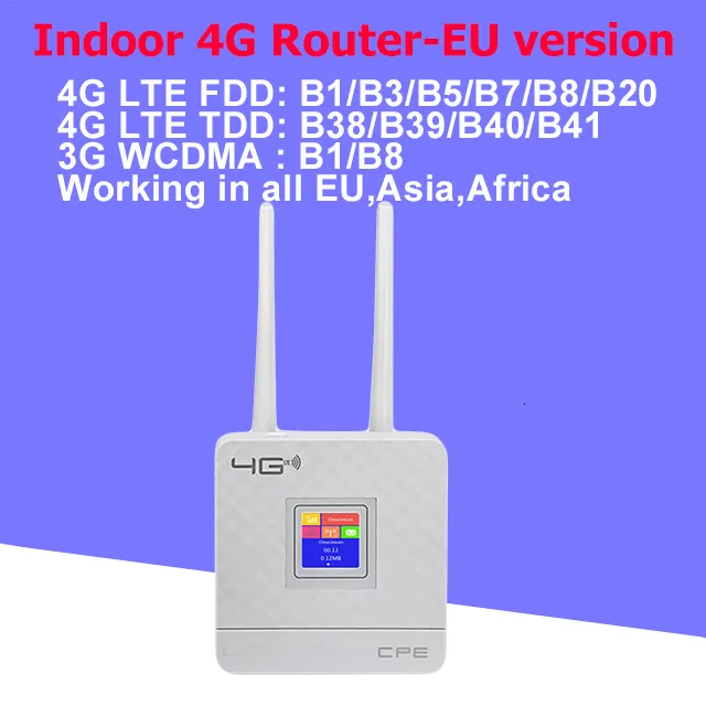 KuWFi Routeur 4G LTE, Routeur Mobile 4G WiFi 4G LTE sans Fil avec Prise  pour Carte SIM Le Support LTE FDD Mise à Jour B1 / B3 / B7 / B8 /