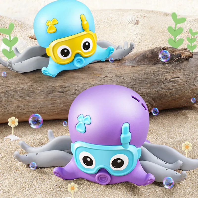 Badespielzeug 0 12 Monate Babyspielzeug Dusche Cartoon Tier Oktopus für Kind Krabbeln Strand Kleinkind Badewanne Badezimmer Schwimmbad Spielen Wasser 230705