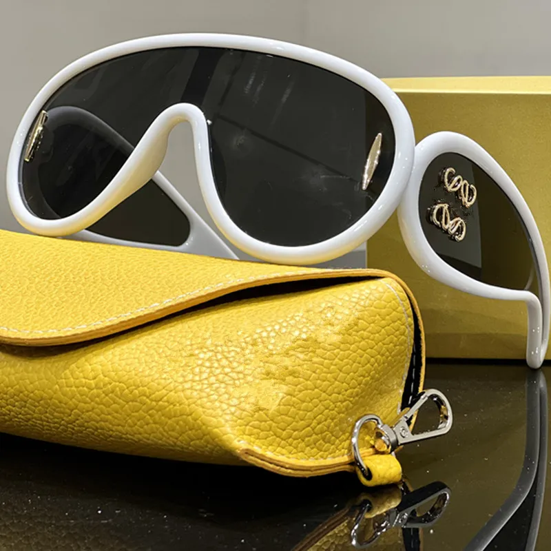 Designer Sunglasses Wave Mask 40108 Large Frame Women Mens Polarized  Glasses Acetate Fiber Hip Hop Luxury Classics Uv400 Protective Glasseson9e