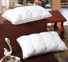 Pure White High Counts Cotton Pillow Cover Feather Goose down filling 48x74cm Bedding Pillows Neck Health Care Pillows3755286