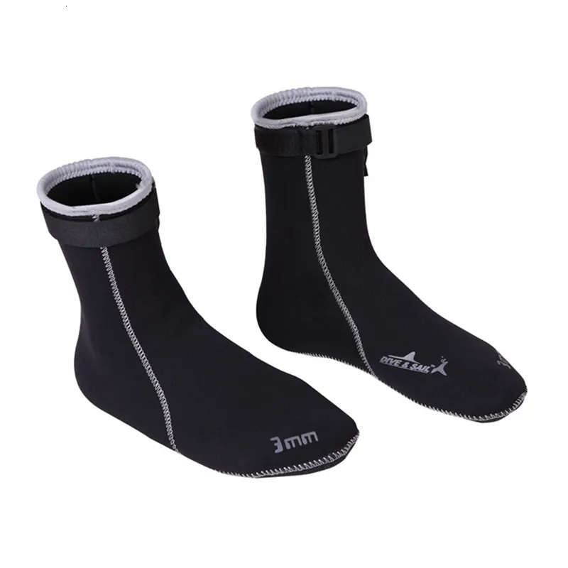 Пляжные аксессуары 3 мм неопреновые носки для дайвинга мужчины женщины, занимающиеся серфингом, зимнее плавание устойчивое к теплую 230705