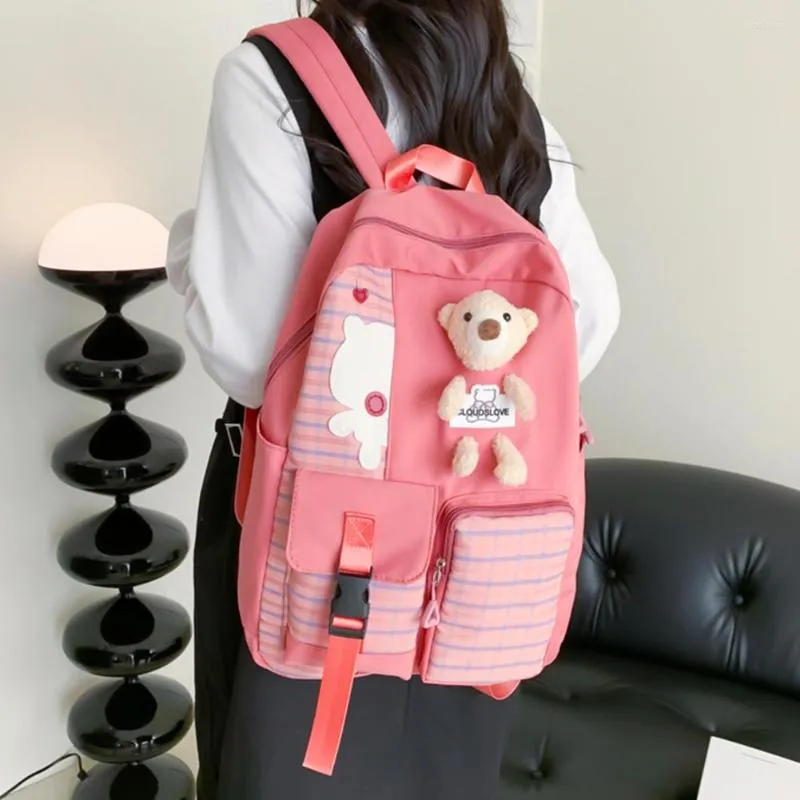 Sac à dos esthétique Kawaii mignon pour l'école, le collège, les