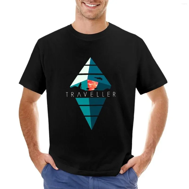 Polos pour hommes No Mans SkyTraveller T-Shirt Noir T-shirts Mode Coréenne Personnalisé Poids Lourd Pour Hommes