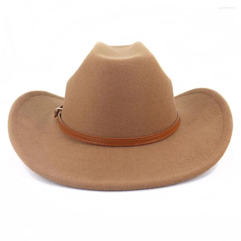 Boinas unissex fedora hat estilo étnico parecia western cowgirl woolen women