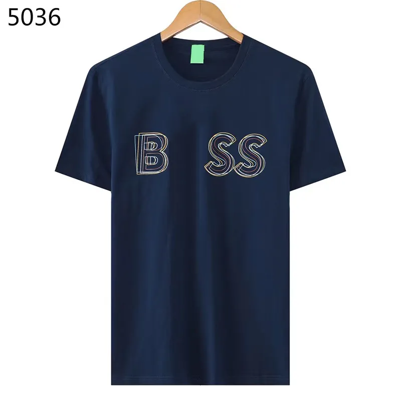 T-shirts pour hommes Boss Haute Qualité Mode T-shirt pour hommes Polo de luxe Col rond Respirant Top Boss Business Shirt Casual Tee Homme Tops Chemises de créateurs M-XXXL CJ