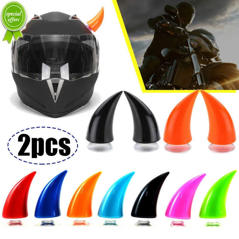 Multicolor Motorcycle Helmet Devil Horns Electric Bike Car Styling Decoration Helmet Stickers Long Short Parts Accessories