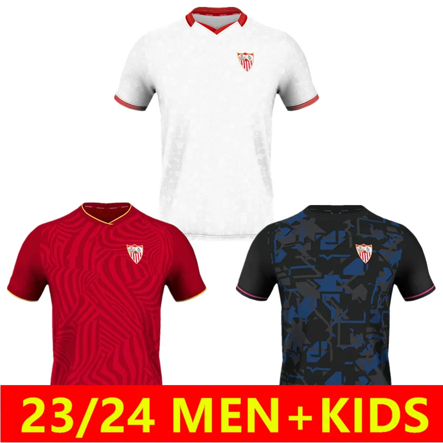 23 24 SERGIO RAMOS Sevilla FC Fußballtrikot LAMELA PAPU GOMEZ Fußballtrikots I.RAKITIC L.OCAMPOS J.NAVAS SUSO MUNIR Y.EN NESYRI 2023 2024 RAFA MIR Menkits Kinderausrüstung