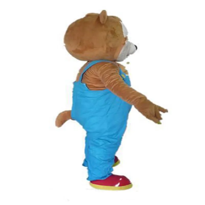 2019 usine nouveau costume de mascotte d'écureuil pantalon bleu adulte pour adulte à porter2103