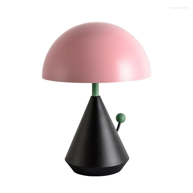 Candeeiros de mesa Moderno simples Candeeiro de quarto infantil Nórdico Macaron Cogumelo G9 Cabeceira de estudo de quarto Arte criativa Luz decorativa