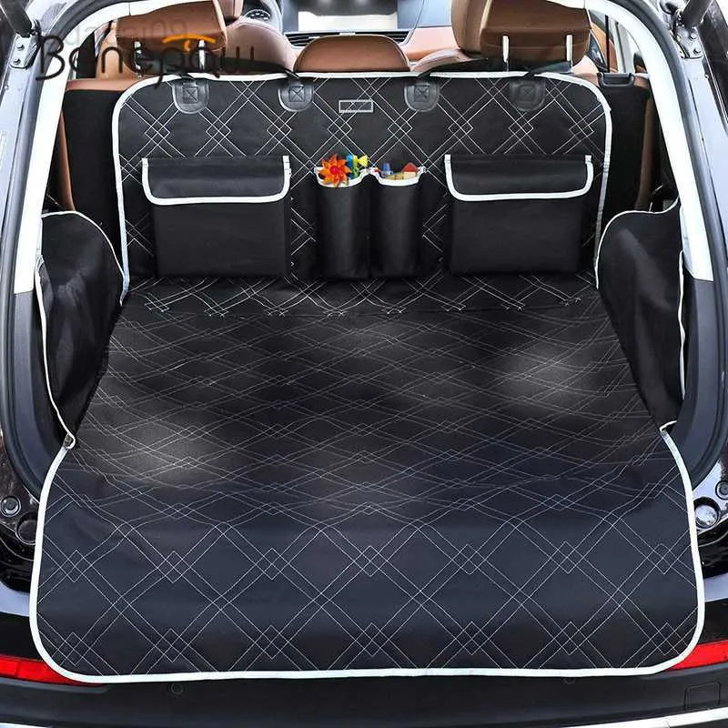 Benepaw Pet Cargo 라이너 SUV 자동차 Nonslip 방수 개 커버 매트 뒷좌석 트럭 범퍼 플랩 보호기 HKD230706