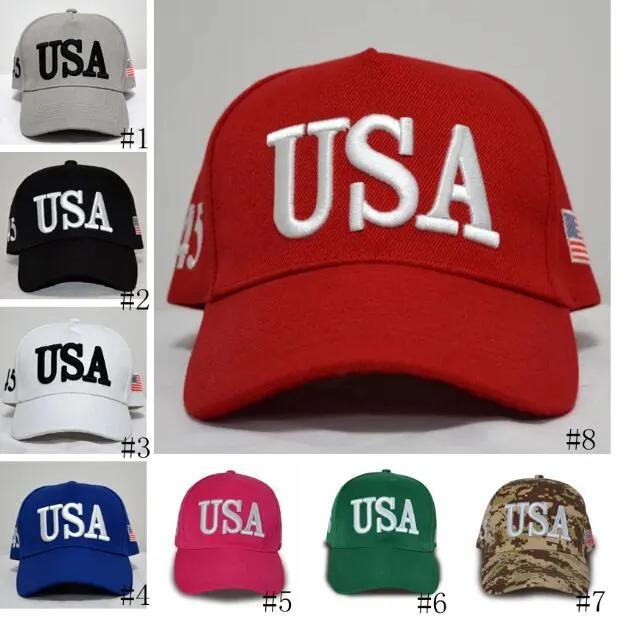 Trump Hat Baseball Caps Make America Great Again Chapeaux Donald Trump Republican Snapback USA Flag Mens Party Hats 190QH