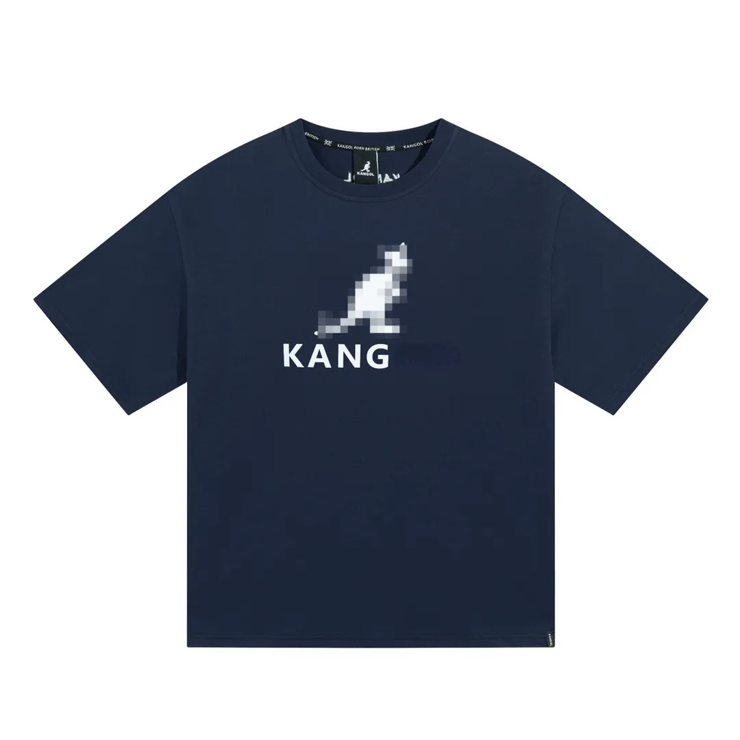 Kängurutryck t-shirts casual lös rund hals polo kort ärm ins unisex t-shirt