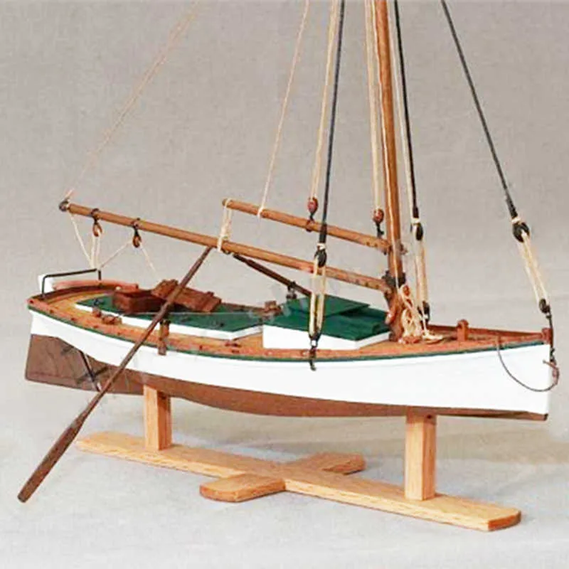 Handmade 1/35 Scale Battle Wooden Fishing Antique Boat America
