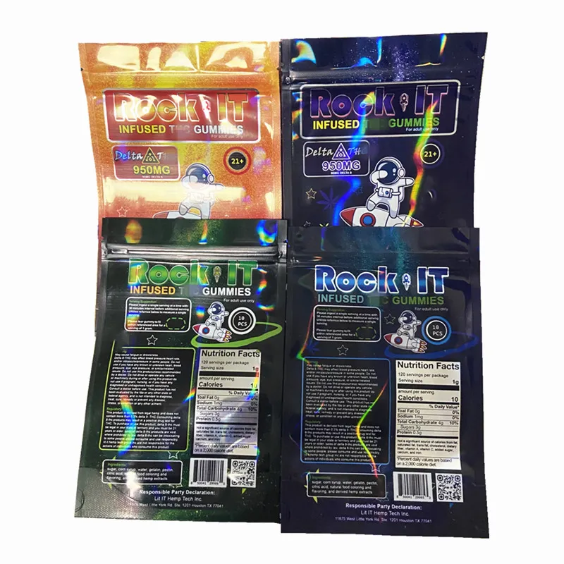 rock 950mg torby do pakowania delta8 płonące kwaśne jabłko 10 żelków w opakowaniu 120g meteoryt owocowy blast space jam opakowanie mylar bag