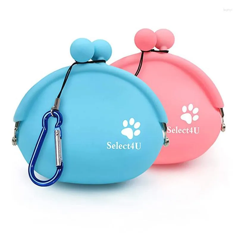 Fundas de asiento de coche para perros Mini tren de silicona para mascotas bolsa con bolsillos para comida entrenamiento para caminar almacenamiento cintura viaje al aire libre suministro de productos