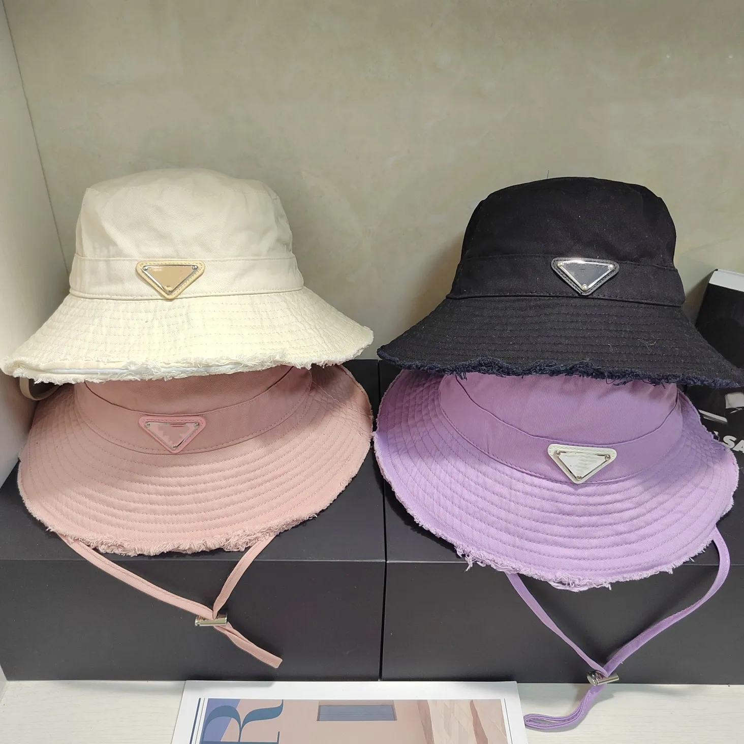Prad Designer Unisex Pastel Bucket Hat Sun Protective Bonnet