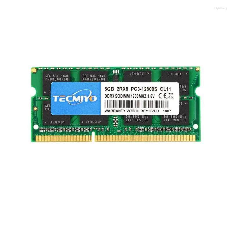 Ordinateur portable RAM 8GB DDR3 1600MHz 1.5V PC3-12800S SODIMM 2RX8 CL11 Mémoire pour ordinateur portable