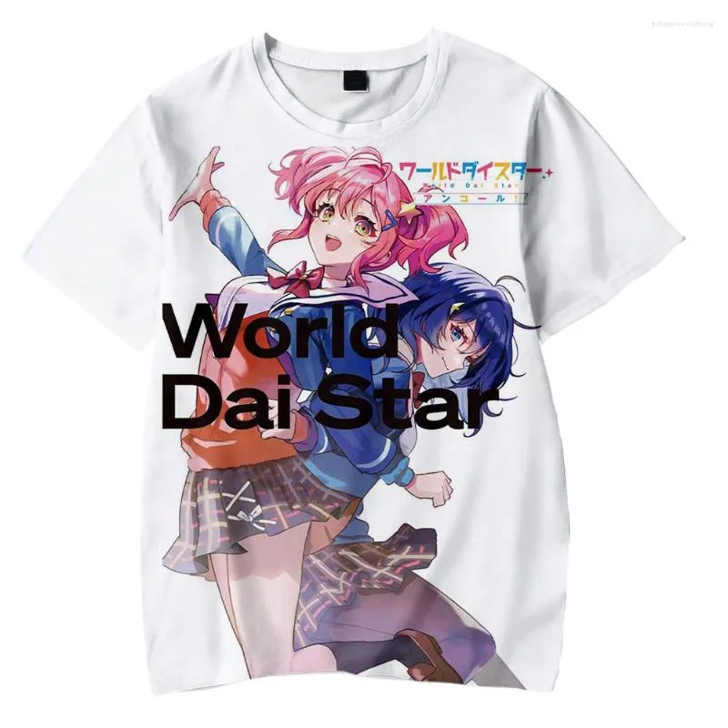 T-shirts pour hommes World Dai Star 3D T-shirt à manches courtes Femmes Hommes Anime Fashion Summer Tee