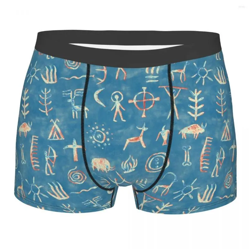 Underpants Novelty Boxer Shorts Panties Man Tribal Ancient Hunting For Animal Underwear Soft Homme S-XXL