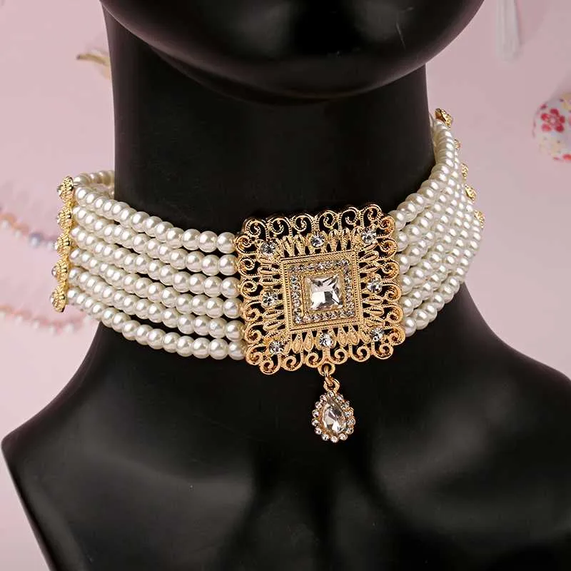 Pearl choker necklace wedding deals