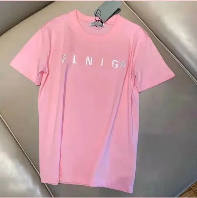 Paris SJ Designer Gao Ding T-shirt t-shirt رسائل تطريز مطبوعة من القميص القطني للرجال 4 ألوان فاخرة من القميص والسيدات بأحجام S-5XL البسيطة