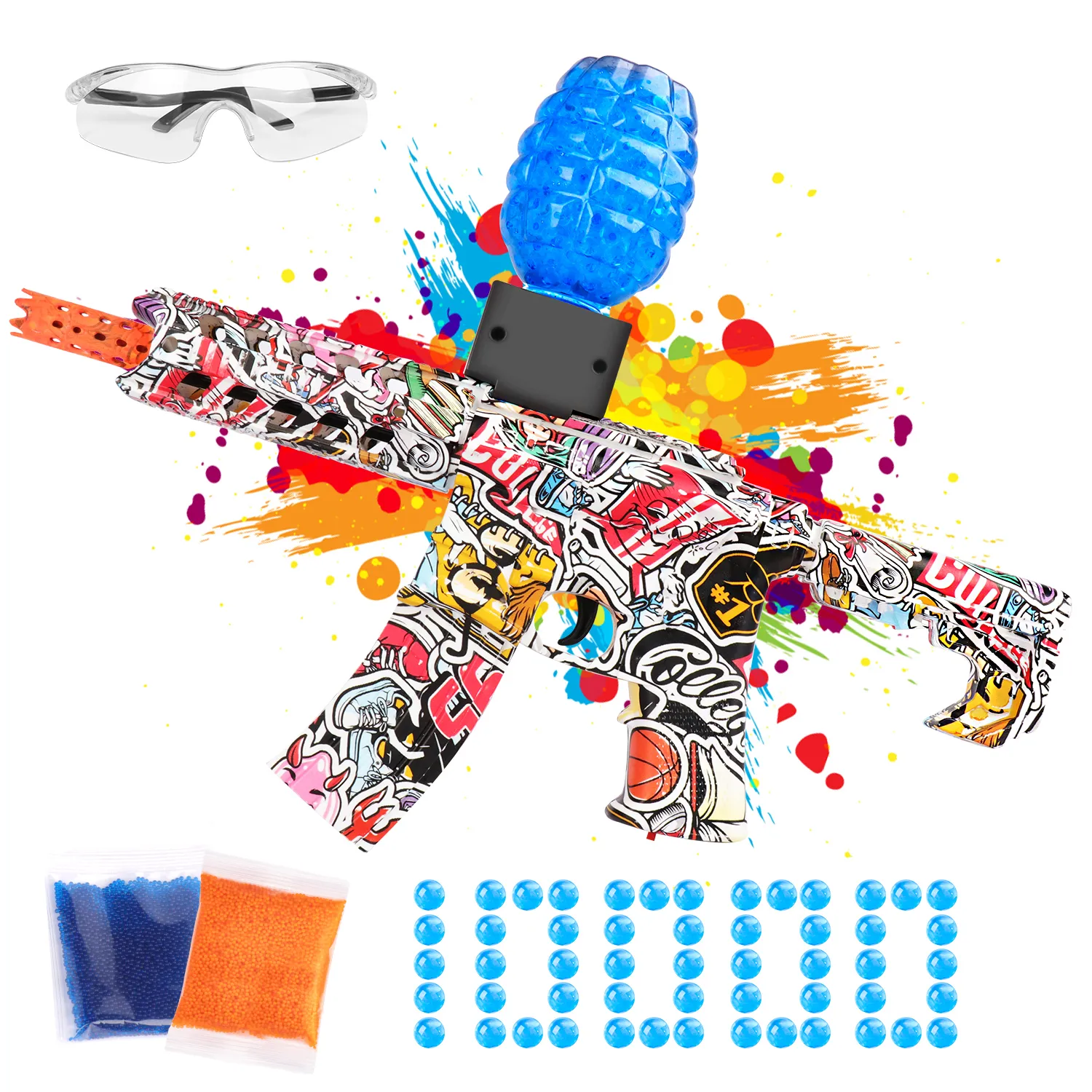 Gun Toys Ferventoys Gel Ball Blaster Electric Splatter with 10 000 Water Beads for Kids Age 12 230705