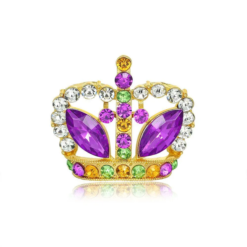 Pins Broscher Ny Kristall Rhinestone Princess Queen Crown Brosch Pin Tiara För Kvinnor Flickor Fest Bankett Födelsedag Drop Deli Dhesf