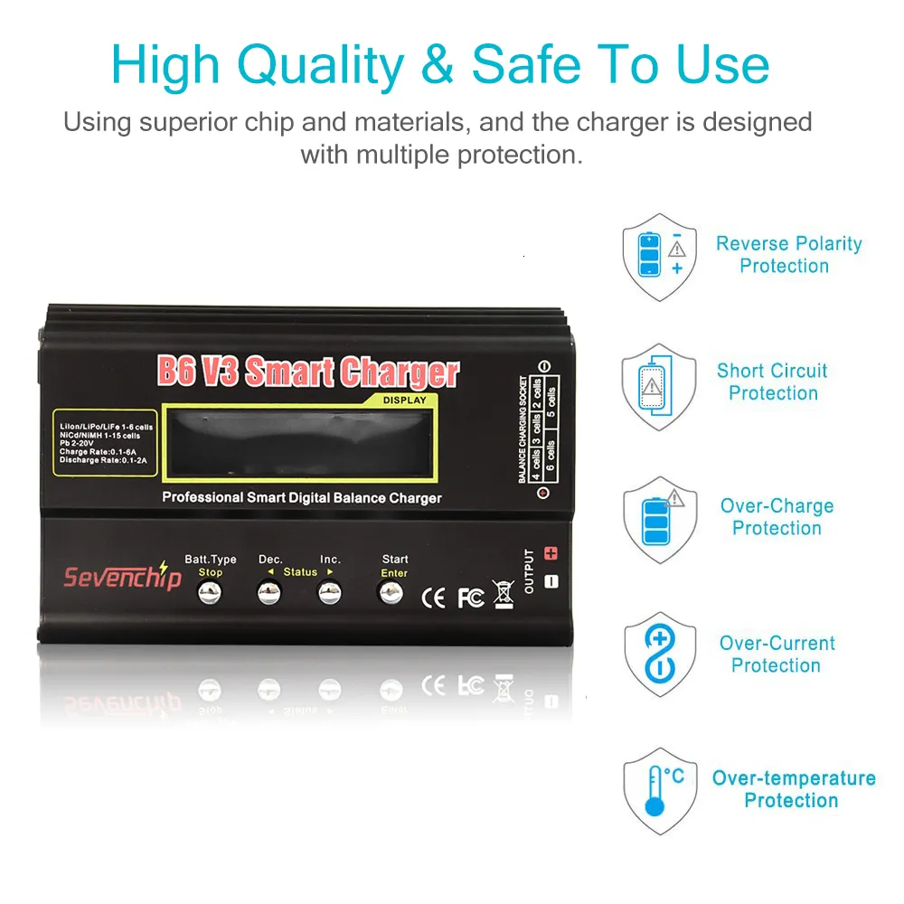 Akozon RC Balance B6 80W – Chargeur/Déchargeur LCD Numérique LiPo NiMH – Puissant Et Sécurisé
