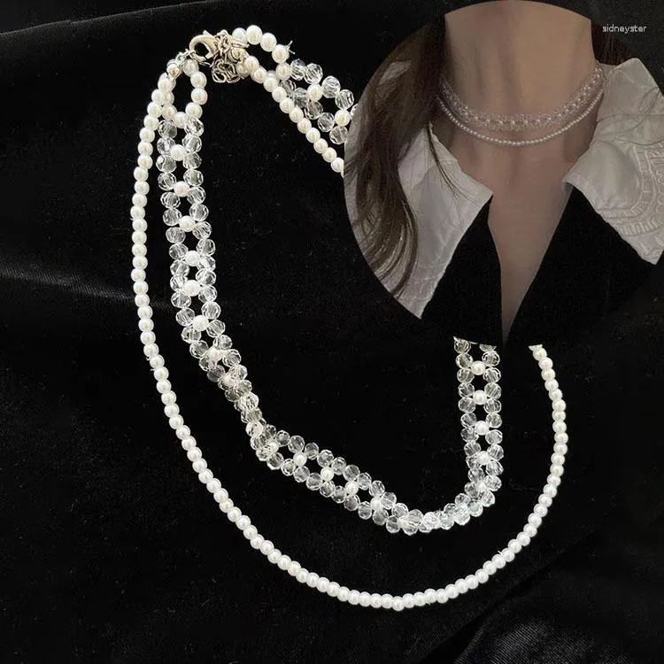 Choker Elegant Baroque Two Layers Collar Beads Pearl Necklace For Women Girls Wedding Vintage Gifts Party Jewelry