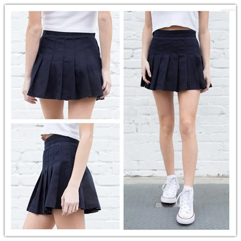 Skirts Brandy Summer Plaid Skirt 2023 Women Pleated Short Fashion A Line Kawaii Sexy E Girls High Waist Melville Mini