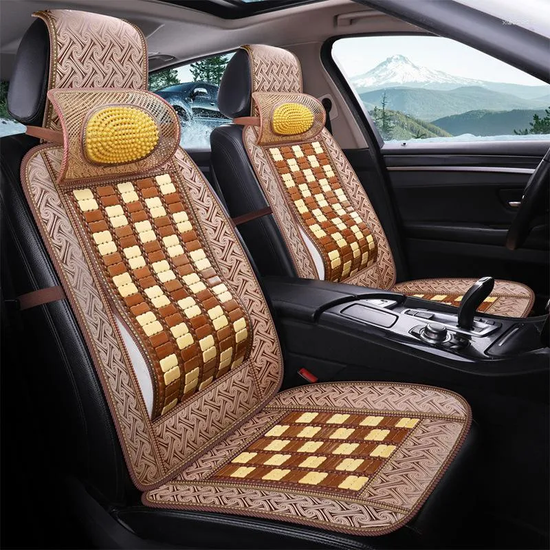 Cubiertas de asiento de coche Venta al por mayor Cojín Hoja de bambú Cubierta fresca transpirable Estera de verano Camión de pan