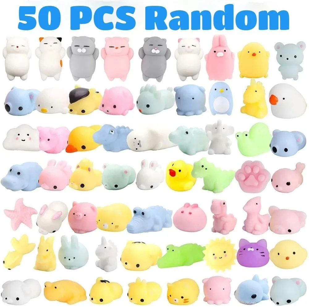 Decompression Toy 51020304050PCS Kawaii Squishies Mochi Anima Squishy Toys Antistress Ball Squeeze Party Favors Stress Relief Toys 230705