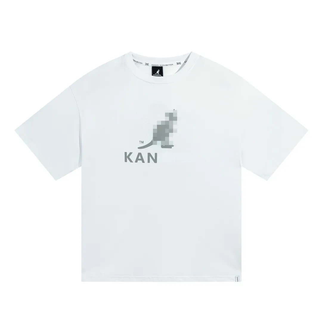 Kangura koszulka drukująca swobodnie luźna okrągła szyja Polo krótkie rękaw Ins Unisex T-shirt