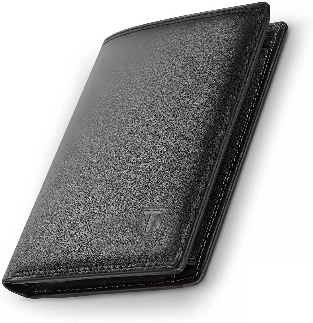 Teehon 2023 élégant mode portefeuille hommes en cuir véritable poche à monnaie porte-carte porte-monnaie RFID