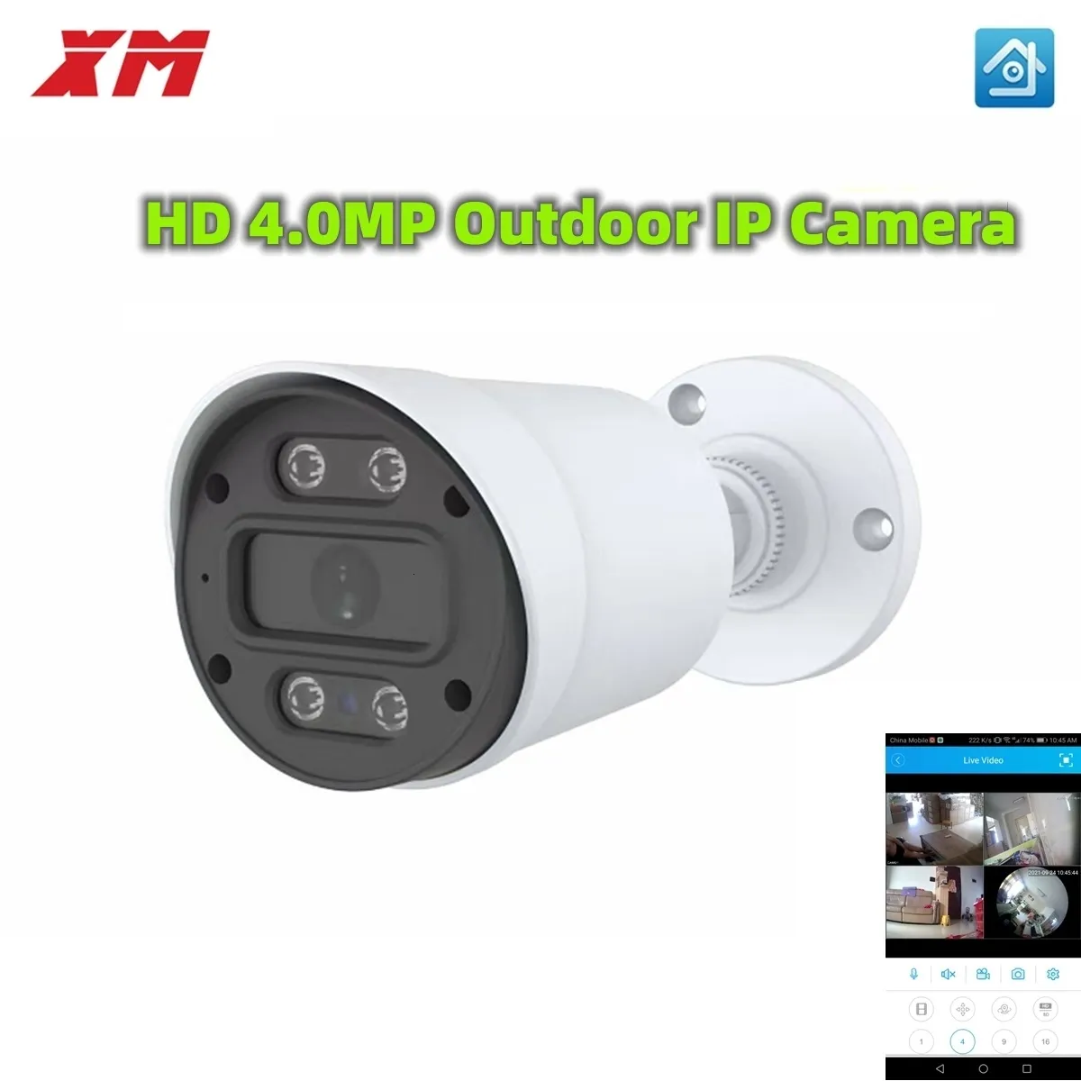 Caméra Wifi 4.0MP IP66 Waterproof avec Vision Nocturne Couleur